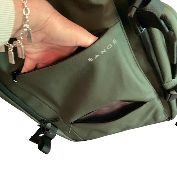 Bange Digital Nomad Backpack Green  Water-Resistant USB Charging Port Anti-Theft - Picture 10 of 11